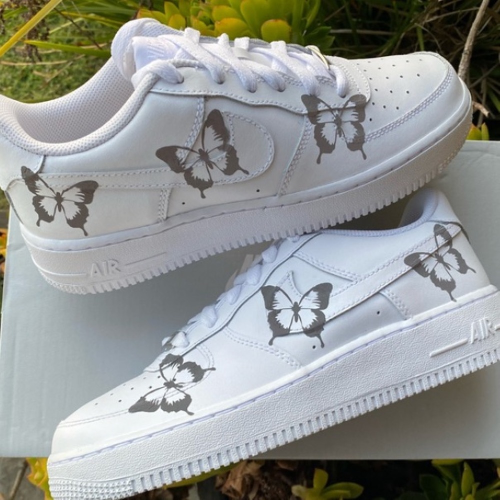 Reflective Butterfly Custom Air Force 1’s - Picture 7 of 11